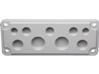 FIBOX Flange med gevind polycarbonat str.2 for 280mm kasseside med skruer 2 x M16 + 3 x M20 + 2 x M25 + 2 x M32