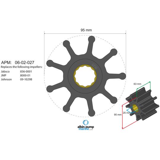 Premium impeller pn 06-02-027