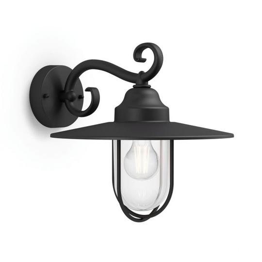 Philips myGarden Pasture Væg Lanterne Sort 1x60W 230V - 8718696156773