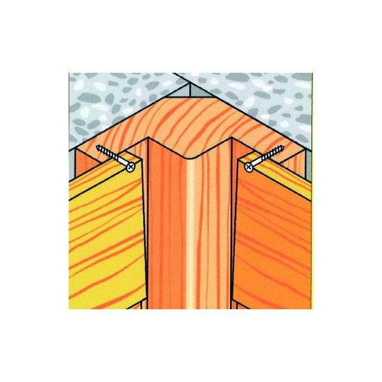 Udvendig hjørne - Ubehandlet 94x94
