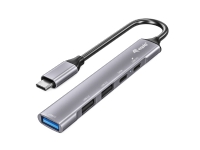 Equip 128962, USB 3.2 Gen 1 (3.1 Gen 1) Type-C, USB 2.0, USB 3.2 Gen 1 (3.1 Gen 1) Type-A, USB 3.2 Gen 1 (3.1 Gen 1) Type-C, 5000 Mbit/s, Sølv, Alumi