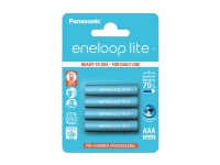 Panasonic eneloop lite BK-4LCCE/4BE - Batteri 4 x AAA - NiMH - (genopladelige) - 550 mAh