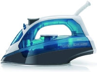 Black & Decker BXIR2200E, Dampstrygejern, Rustfri strygesål, 120 g/min, Sort, Blå, Hvid, 30 g/min, 0,28 L
