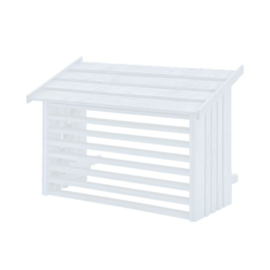 Plus Varmepumpeskjul - 96x56x78cm (BxDxH) - Fungicid og grundmalet 2 gange hvid - 16680-13
