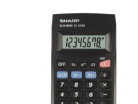 Sharp EL-233S, Lomme, Basis, 8 cifre, 1 Linier, Batteri, Sort
