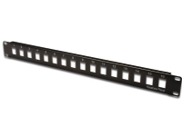 DIGITUS Professional DN-91400 - Patch-panel - UTP - sort, RAL 9005 - 1U - 19 - 16 porte