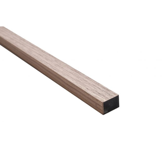 Acupanel Afslutningsliste 3000x27x19 Amerikansk Valnød Ubehandlet Sort MDF