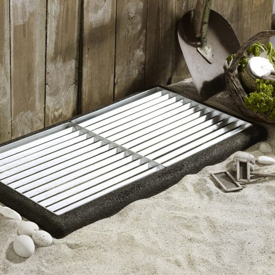 Plus 2 stk. CUBIC riste 40x40 cm u/måtte m/gummiramme