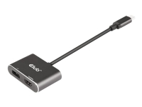 Club 3D - Videoadapter - USB-C (han) til HDMI, DisplayPort (hun) - USB 3.2 Gen 2 / DisplayPort 1.4 - 20 cm - 4K60 Hz (3840 x 2160) support