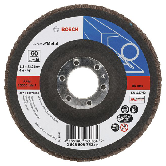 Bosch Lamelslibeskive B:m Ø115x22mm K60 Skrå - 2608606753