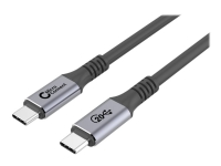 MicroConnect Premium - USB-kabel - USB-C (han) til USB-C (han) - USB 3.2 Gen 2 - 20 V - 5 A - 4 m - USB Power Delivery (100 W), 4K60 Hz support - sor
