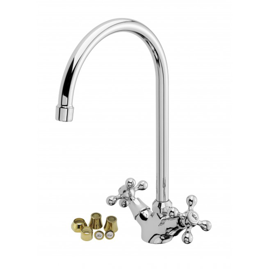 Geyser Magnolia Køkken Armatur Krom Og Krom/guld