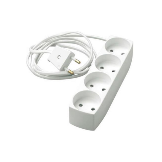LK Stikdåse 4r M/3m Ledn. Hvid - 210A16331L