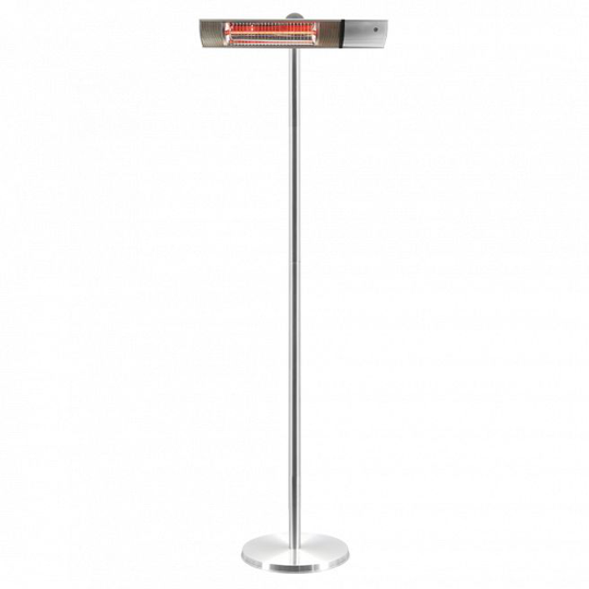 HORTUS Terrassevarmer gulvmodel GT 500/1000/1500W sølv inkl. fjernbetjening