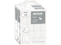 Håndklædeark Katrin Plus Zig-Zag 2-lag 22,4x23x11.5 cm Nyfiber Hvid,20 pk x 200 stk/krt