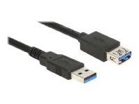 Delock Extension cable USB 3.0 - USB forlængerkabel - USB Type A (han) til USB Type A (hun) - USB 3.0 - 5 m - sort