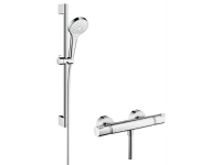 HansGrohe Croma Select S brusesystem til frembygning Vario med Ecostat Comfort termostat og 65 cm bruserstang