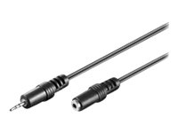 MicroConnect - Forlængerkabel til audio - mikrostik han til mikrostik hun - 2 m