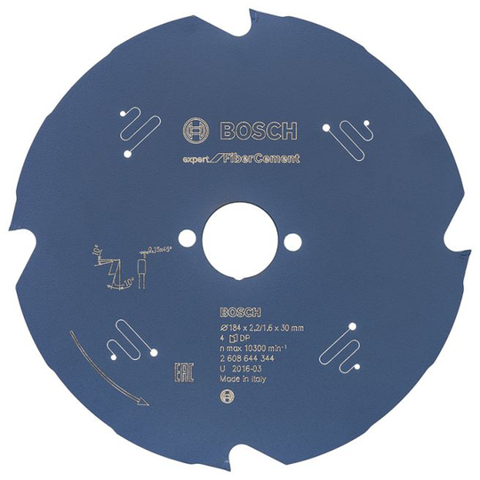 Bosch Rundsavsklinge 184x30x2,2mm 4t Exp Fiber Ceme - 2608644344