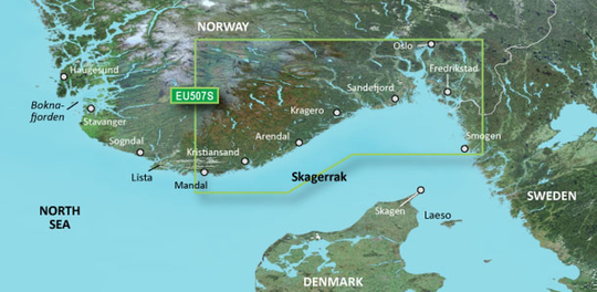 Garmin Bluechart G3 Vision veu507s Oslo-Mandal-Smogen