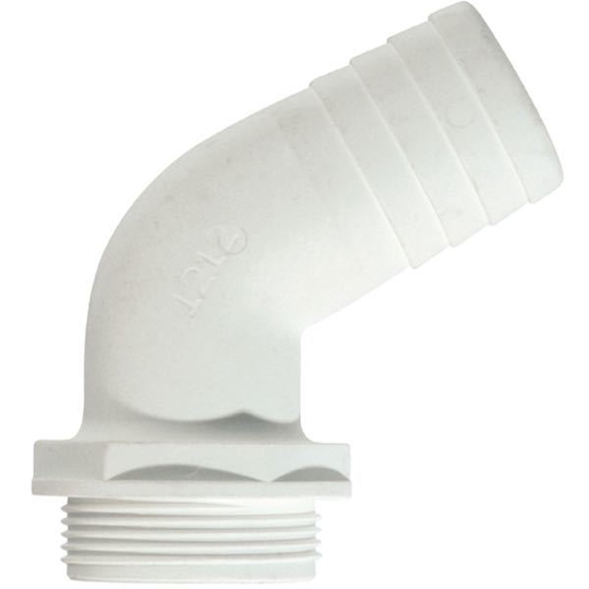 Trudesign Slangekobling 120°, 1 1/2 x 38 mm, Hvid
