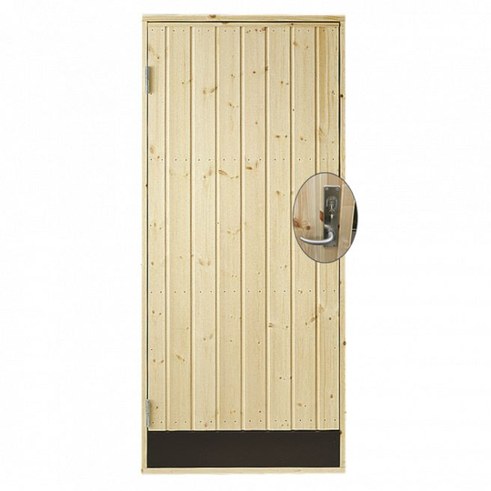 Plus Udhusdør panel inkl. karm/montagesæt - VU - 78,6 x 187,8 cm - 393100-1