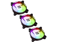Lian Li 3x BR120 Digital RGB PWM PC-kabinet-blæser Sort, Sølv, RGB (B x H x T) 120 x 120 x 27 mm Inkl. LED-belysning