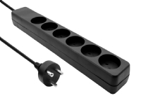 ProXtend Power Strip 3-way - AC 250 V - input: 1 x strøm 2-pæl - output-stikforbindelser: 6 (6 x strøm 2-pæl) - 3m ledning - Hvid