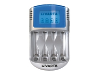 Varta LCD Charger - 2-4 t batterioplader - (for 4xAA/AAA) + AC-strømadapter + bilstrømsadapter - Understøttet batteri x 4 - 1400 mA