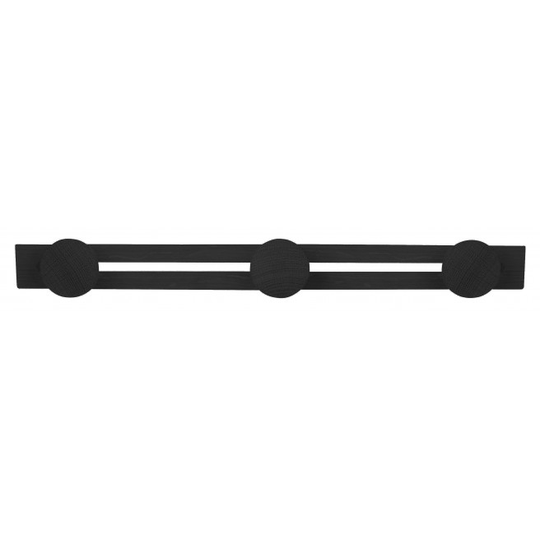 Home-it Knagerække med 3×Ø45 mm knopper - sort eg - 12266