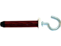 EXPANDET Rosett hulrumsplug 5x65mm rød, for to gipslag 18-30mm, med krog - (25 stk.)