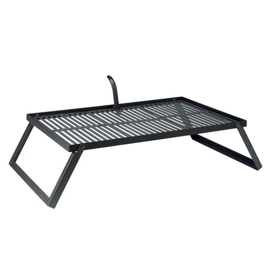 Bonfire Bålgrill m. grillriste i støbejern og foldbare ben 70,5 x 47 x 28 cm