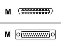 Lexmark - Parallelkabel - 36-PIN mini-Centronics (han) til DB-25 (han) - 1.8 m - for Lexmark C720, C750, C752, C910, C912, T520, T620, T622, W812, W8