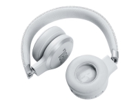 JBL LIVE 460NC - Hovedtelefoner med mik. - på øret - Bluetooth - trådløs, kabling - aktiv støjfjerning - 3,5 mm jackstik - hvid
