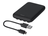 DELTACO PB-Q1000 - Trådløs power bank - Li-pol - 5000 mAh - 18.5 Wh - 10 Watt - 2 A (USB) - sort