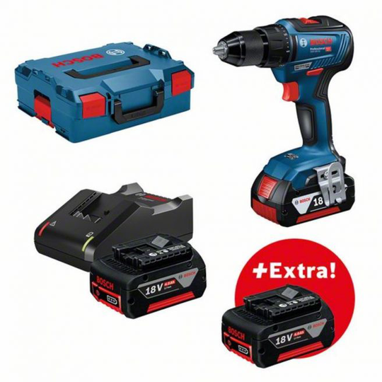 Bosch Skruemaskine Gsr 18V-55 3x4ah L-boxx - 0615990L8B
