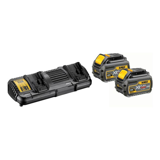 DeWALT XR Flexvolt Dobbeltlader, 2xbatt. 6ah - DCB132T2-QW