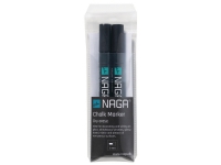 Kridtmarker NAGA, 2 mm, sort, pakke a 2 stk.