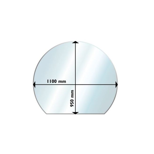 Aduro Gulvplade, glas, Aduro 22-serien, XL Klar - 0,6x70,7x107,25