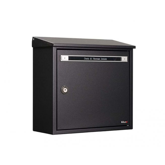 Allux Navneskinne alu m/stop - 300mm - F48060