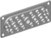 Vægskab Ensto Cubo C og P flange 3 x Ø24 - 60mm kabler, uden pakning og skrue F2SS20