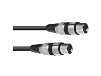 Omnitronic 3022075C XLR Adapterkabel [1x XLR-bøsning 3-polet - 1x XLR-bøsning 3-polet] 0.15 m Sort