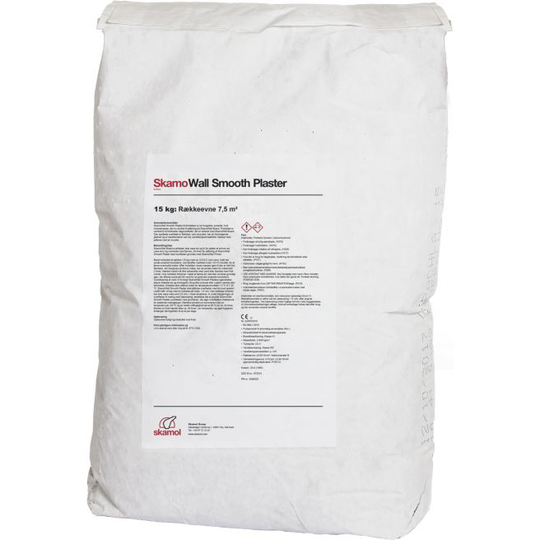 Skamol Smooth Plaster 15kg Finpuds Hvid