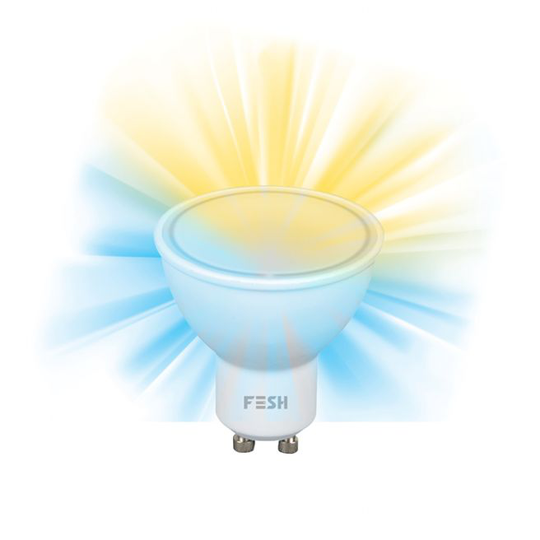 FESH Smart Home LED Spot - Kold/varm Gu10 5w Ø 50