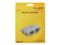 Delock USB 2.0 to 4 port serial HUB - Seriel adapter - USB 2.0 - RS-232 x 4
