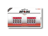 Arcas 117 44803, Engangsbatteri, AAA, Alkaline, 1,5 V, 8 stk, Cd (cadmium), Hg (kviksølv)