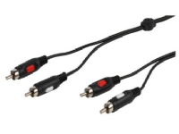 Vivanco 46013, 2 x RCA, Hanstik, 2 x RCA, Hanstik, 2,5 m, Sort, Rød