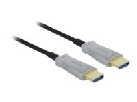 Delock - High Speed - HDMI-kabel - HDMI han til HDMI han - 50 m - fiberoptik - sort - 4K support, Active Optical Cable (AOC)