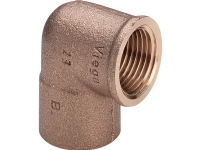 Viega overgangsvinkel 90° muffe/muffe 15 mm x 12 rødgods