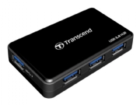 Transcend HUB3 - Hub - 4 x SuperSpeed USB 3.0 - desktop